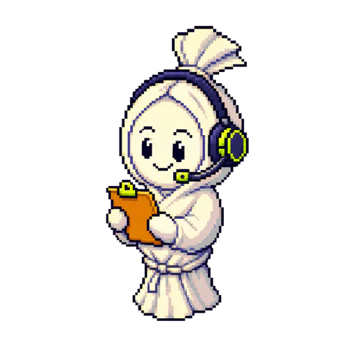 Pocong customer support specialist wearing a headset