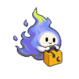 Pixel-art fire spirit monitoring the regional incident desk